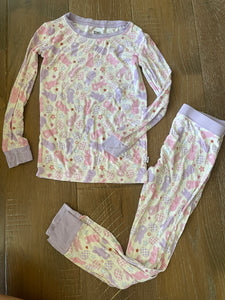 Purple Bunnies Dream Big Little Co Bamboo Set - 5/6 & 7/8