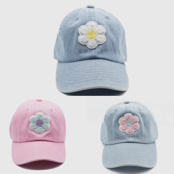 Denim Flower Hat