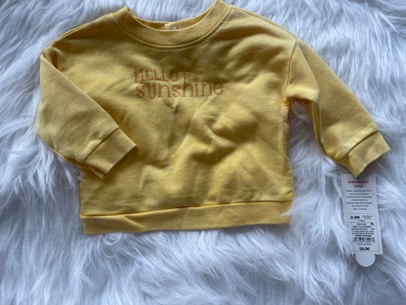 Hello sunshine pullover - 0/3M