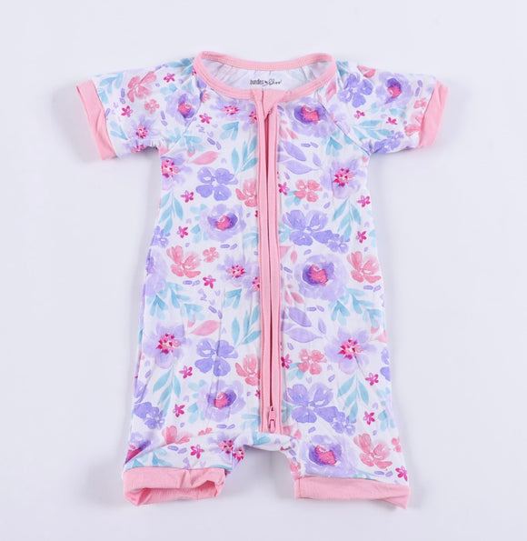Bundles & Bliss Pastel Floral Bamboo Shortie