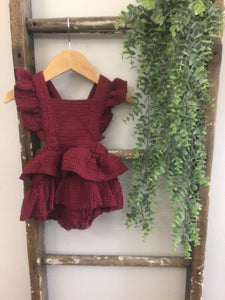 Maroon bodysuit dress-12M