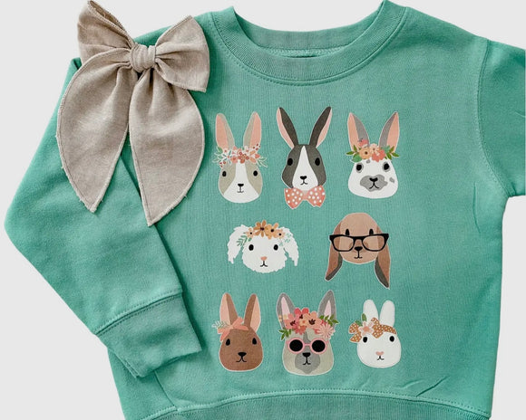 Girl Bunnies Easter Sweatshirt