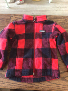 Columbia red & black check jacket-2t