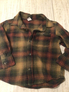 Brown flannel-2T