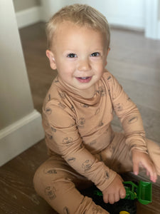 Football Ribbed Bamboo Pjs