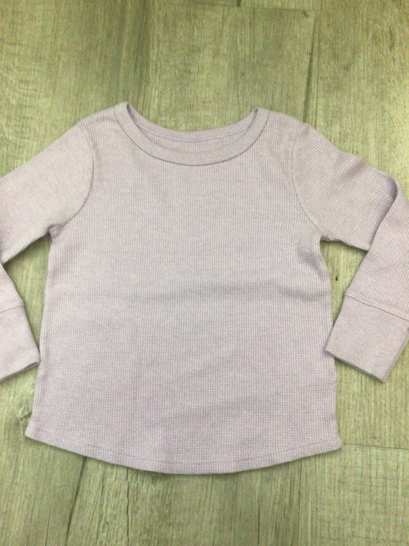 Purple waffle long sleeve- 3T