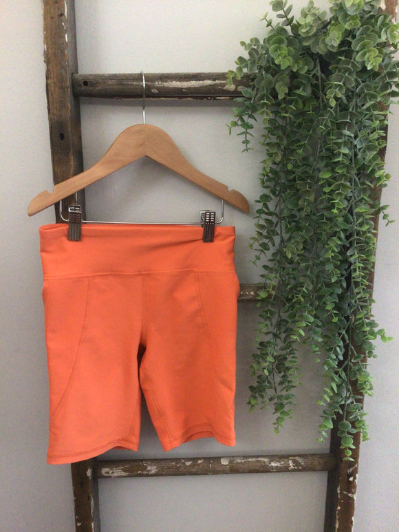 Old navy active orange biker shorts-8