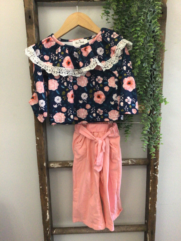 MarieNicole pink floral set-12/18M