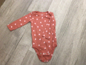 Heart long sleeve Onsie- 18M