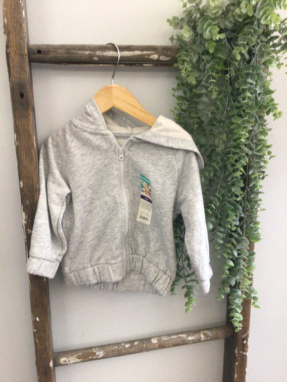 NWT Garanimals grey zip up- 12M