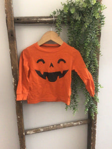 Pumpkin smile long sleeve- 18M