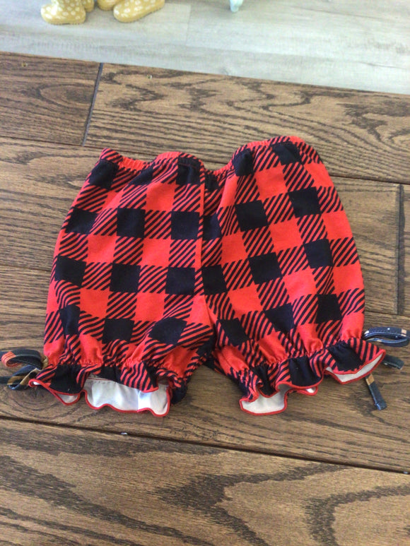 Oppsie daisy black and red check shorts-5