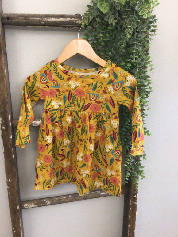 Yellow nature dress- 2T