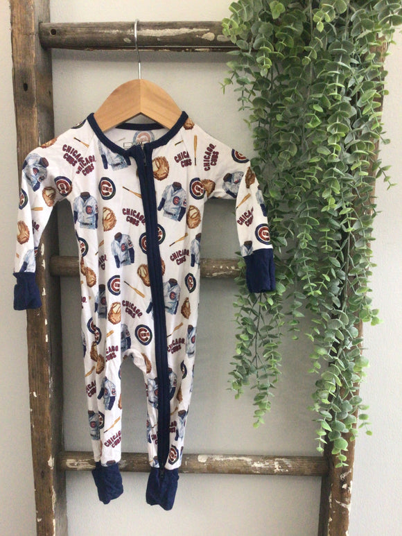Cubs bamboo sleeper-3/6M
