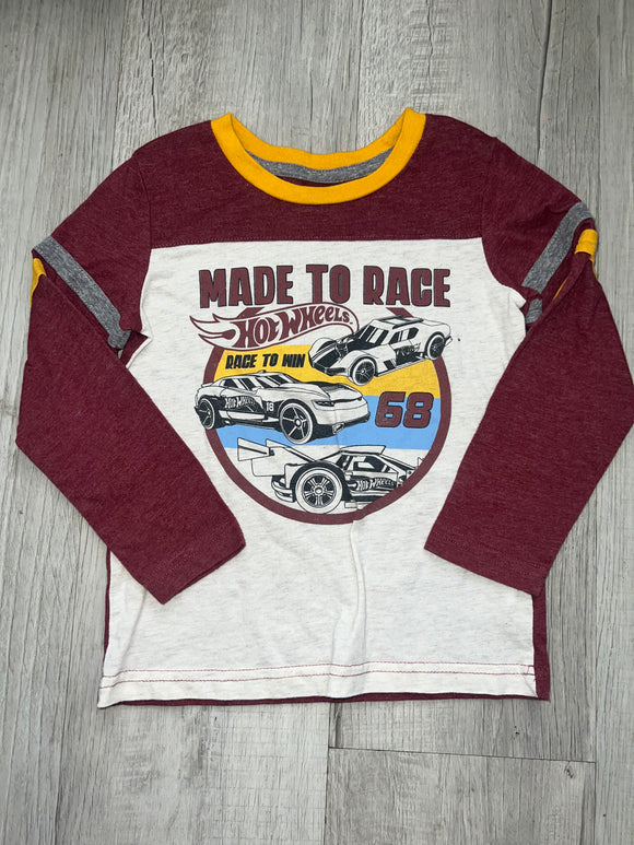 Hot Wheels Long Sleeve Top- 4T