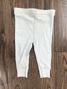 Grey & White Stripe Joggers - 3-6M