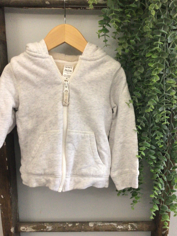 Gray fuzz lined jacket-2T