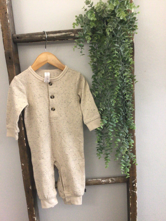 Modern moments cream waffle knit button outfit-6/9m