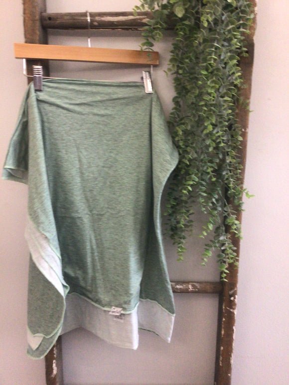 Copper Pearl heather green swaddle blanket