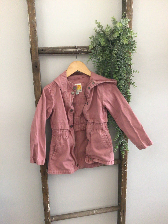 Pink denim coat- 4T