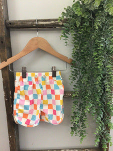 Charlie’s closet rainbow check swim trunks-0/3m