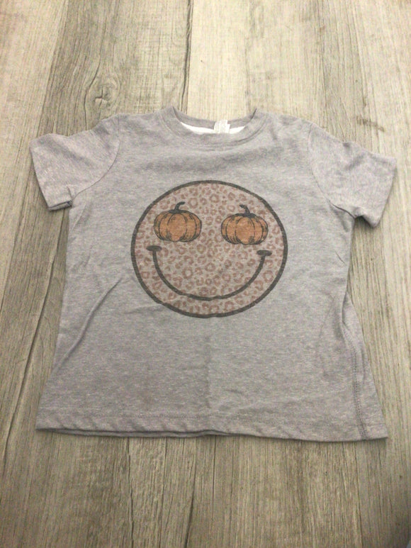 Pumpkin smiley tee-4T