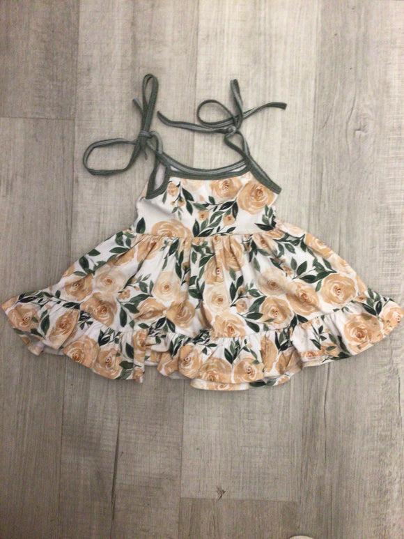 Roses with adjustable straps tank - 4T