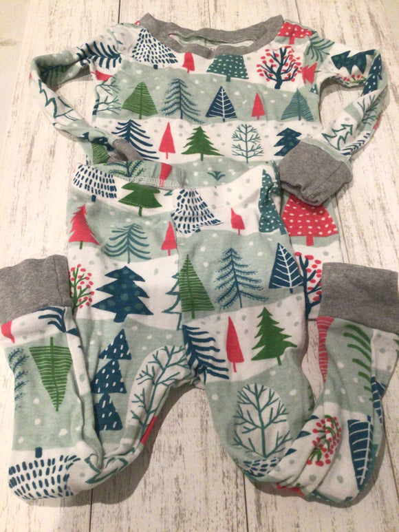 Christmas tree pajamas-2T