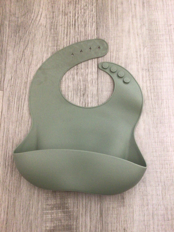 Green silicone bib