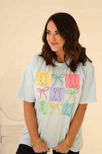 Bunny Bow Checkered Tee