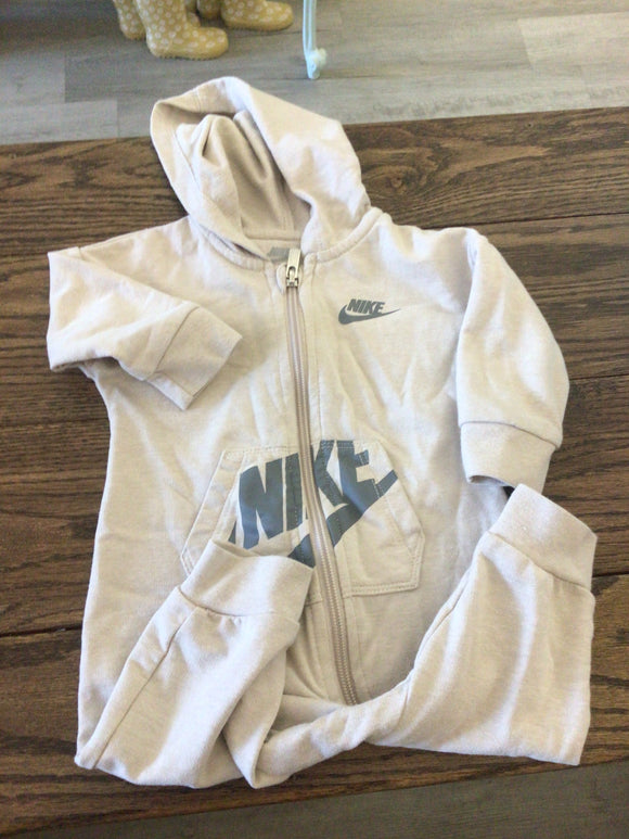 Nike zip romper- 6M