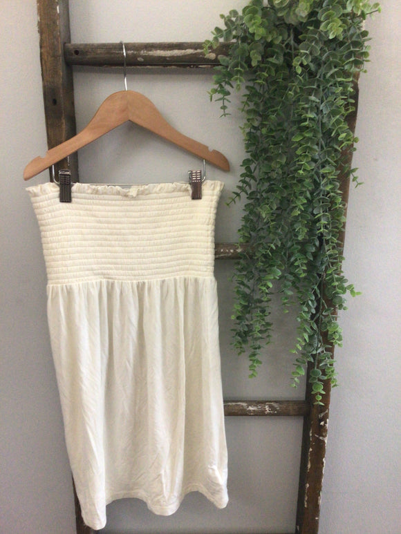 Gap strapless white dress-10