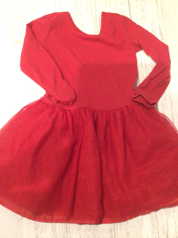 Red tulle dress-5T