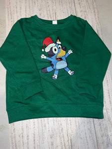 Christmas Blue Dog Sweatshirt