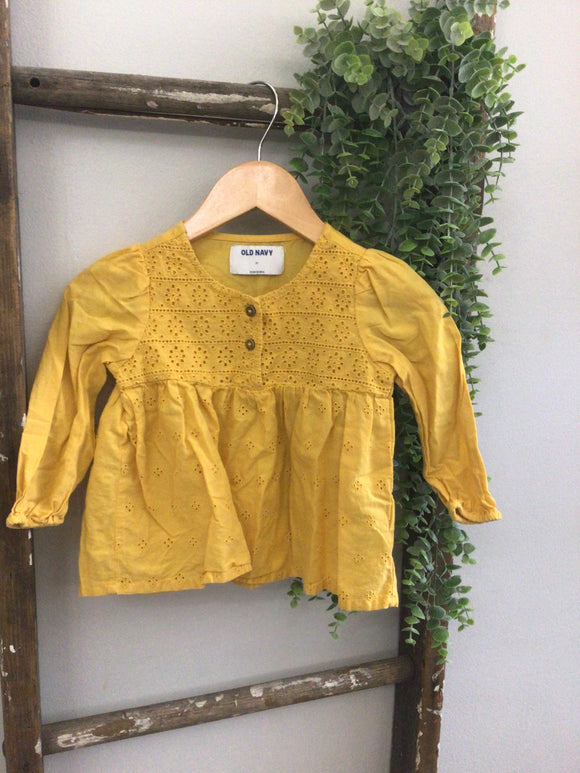 Yellow flower shirt- 2T
