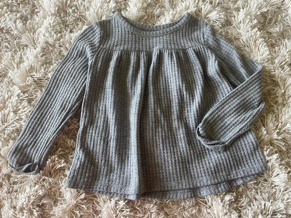 Grey waffle top - 4T