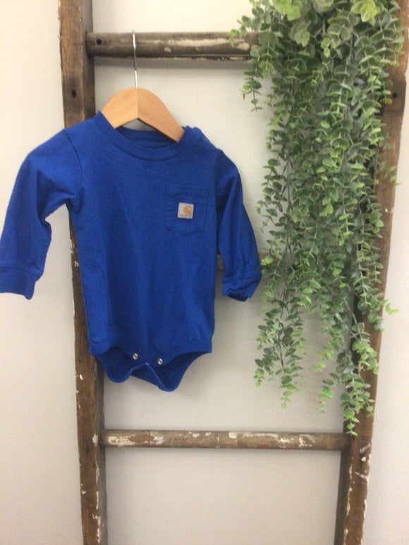 Carhartt royal blue onesie-12M