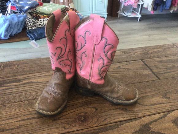 Old west pink cowgirl boots- 10