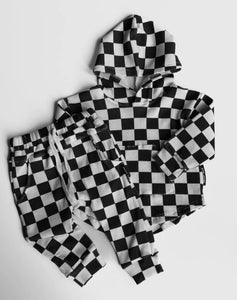 Waffle Checkered Hoodie