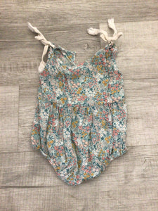 Bailey blossoms blue floral bubble romper-18/24M