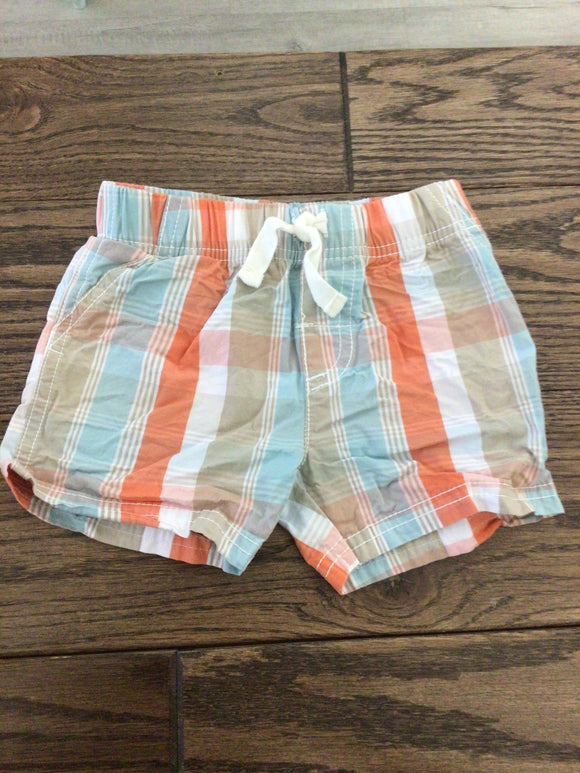 Boy Plaid Shorts - 12M