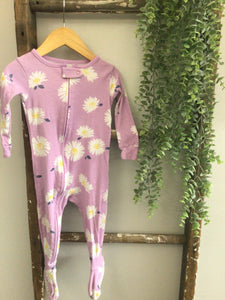 Carters purple flowers sleepers-12M