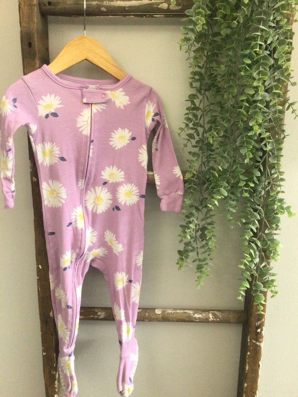 Carters purple flowers sleepers-12M