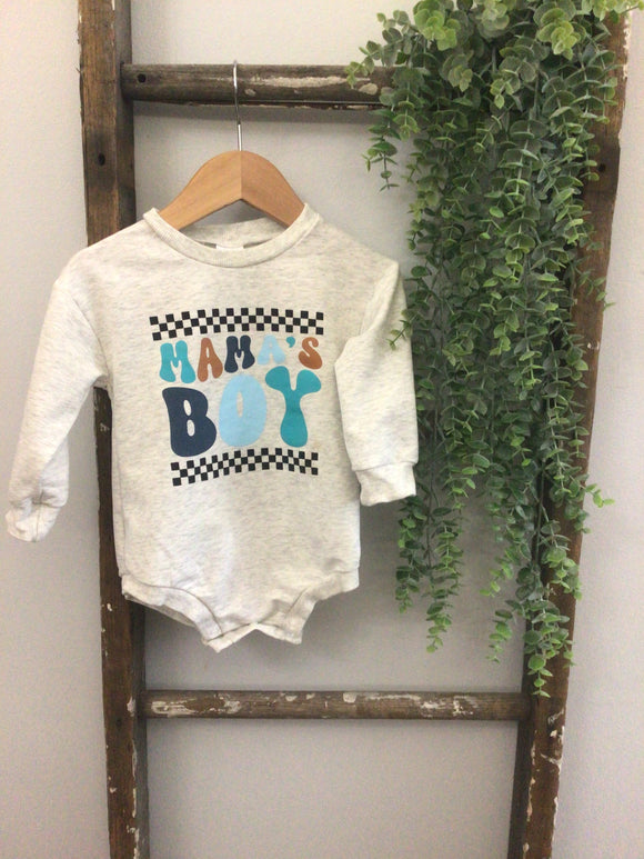 Mamas boy bubble romper-12/18M