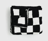 Axel Black Checks Plush Blanket