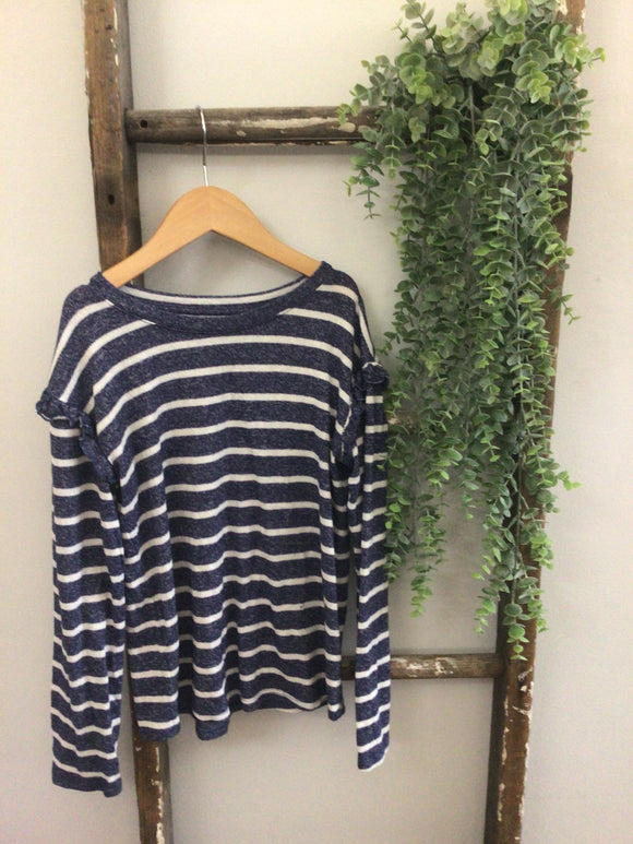 Cat&Jack navy striped top-7/8