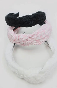 Floral Lace Knot Headband
