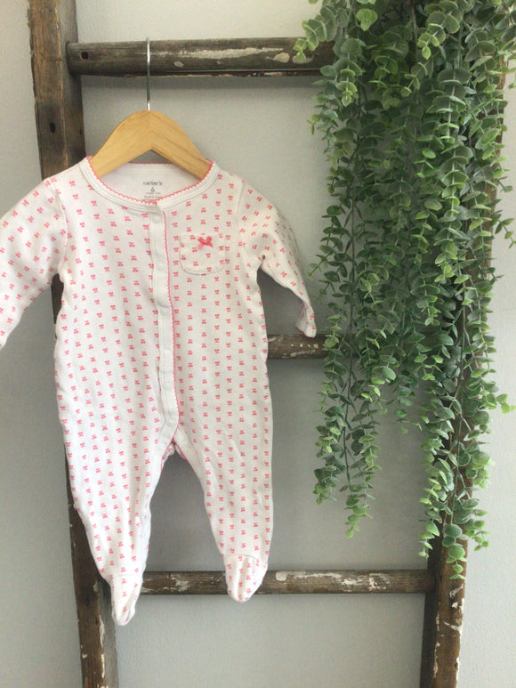 Carters cherry button sleeper-6M