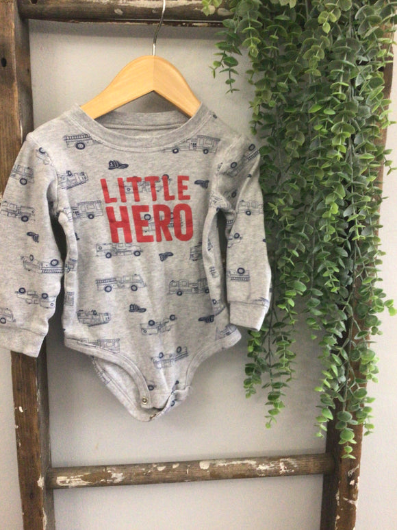 Little hero long sleeve onesie-18M