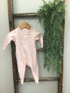 Pink striped gold polka dots sleeper-0/3m